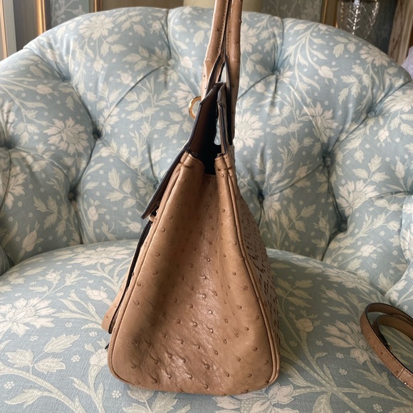 Ostrich brown bag - Picture 5 of 10